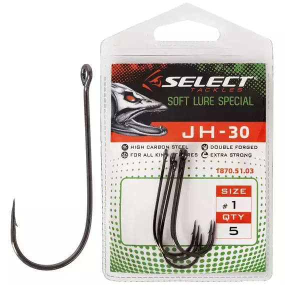Крючок Select JH-30 #1 (5 шт/уп), Номер крючка, №: 1, фото 